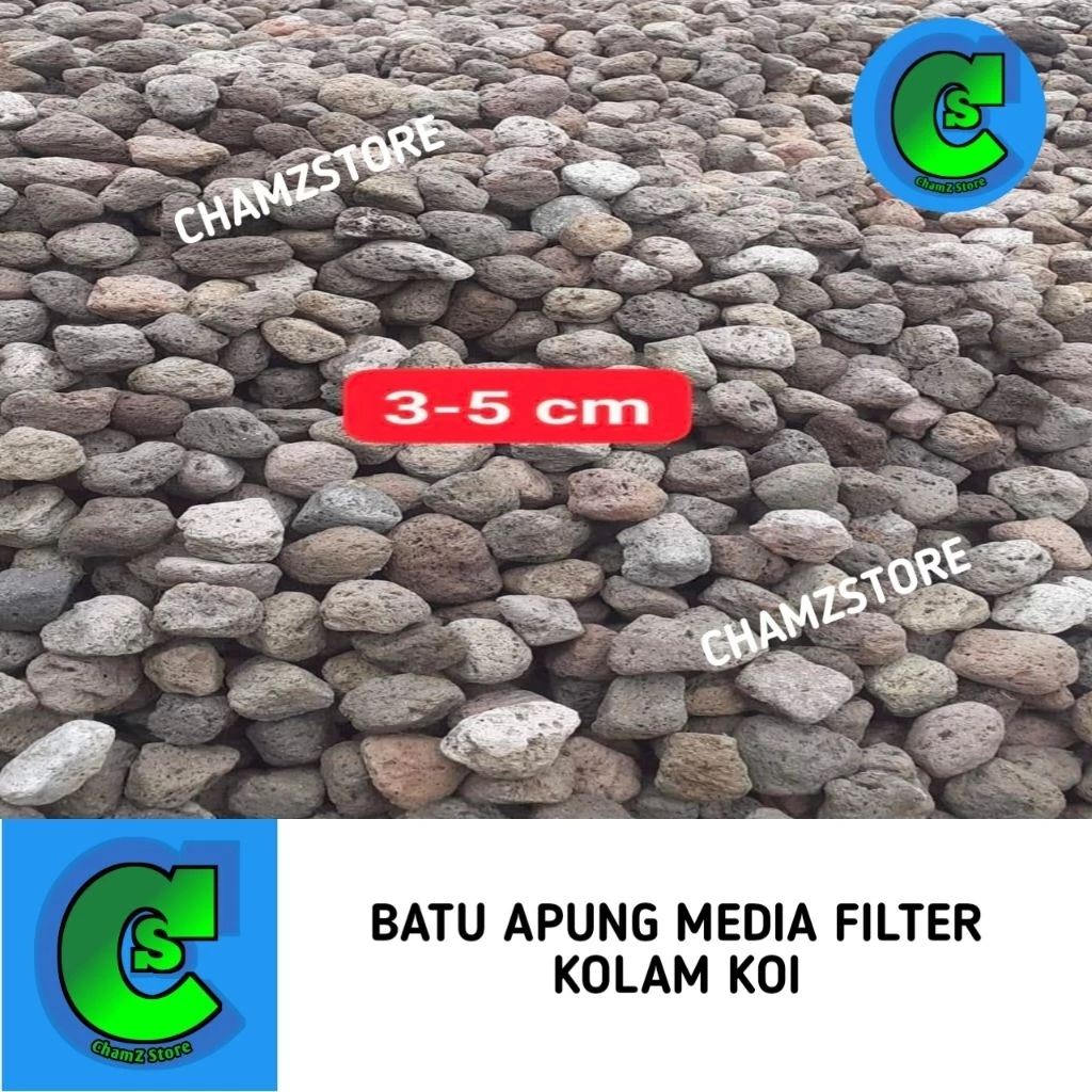 batu apung 20kg media filter kolam koi / batu apung karungan / batu apung media filter / batu apung